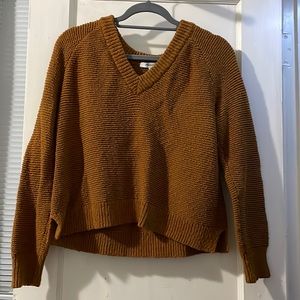 Madewell cropped v neck sweater